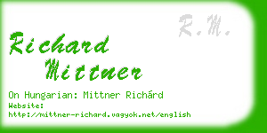 richard mittner business card